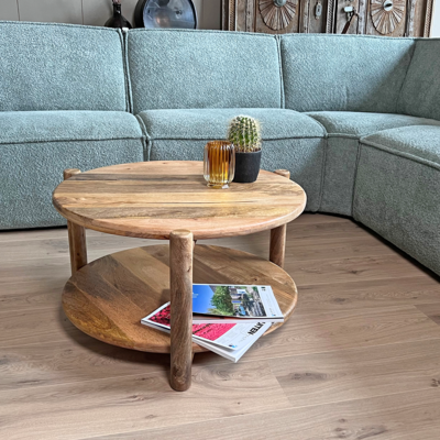 Old Inn wonen Mango salontafel rond