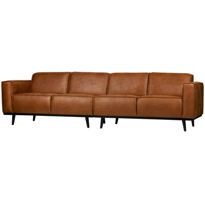 Statement 4-zits bank 280 cm chenille velvet perzikroze