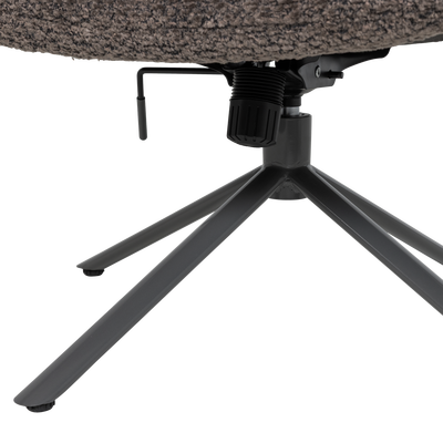 Soren verstelbare draaifauteuil wollig grijs