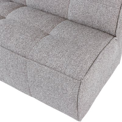 Cluster eetbankje met rugleuning boucle khaki bruin