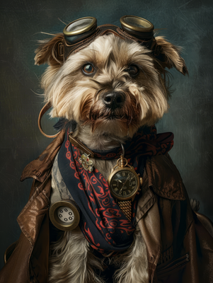 Canvas schilderij van Yorkshire Terrier