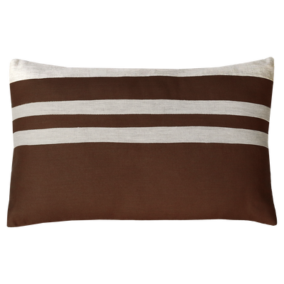 Kussen linnen 3 streep kiezel