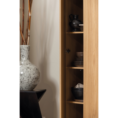 Hoge Kast Zuma - Eiken - Transparant