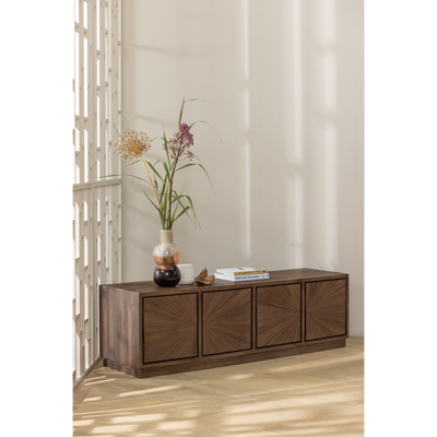 Sun tv meubel recycled teak bruin