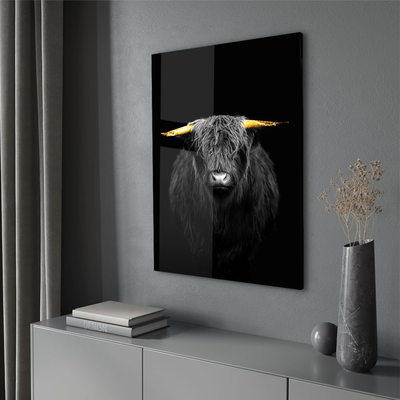 Walljar acrylglas schilderij - Gold Ox Horns