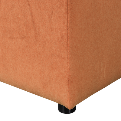 Allure hocker geweven stof donkerbruin melange