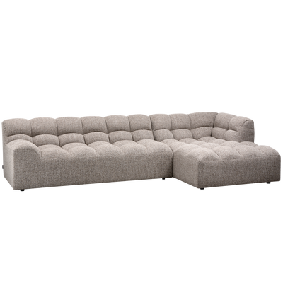 Allure chaise longue rechts geweven stof naturel melange