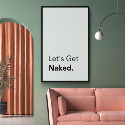Walljar poster ingelijst - Let's Get Naked