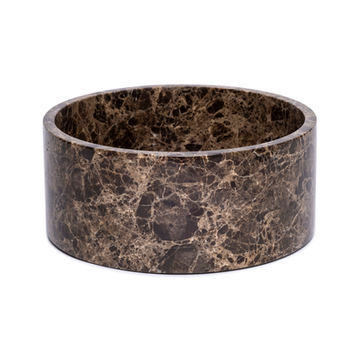 Fruitschaal marmer bruin 24x10