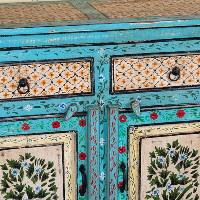 Kaveh - Handbeschilderd Oud Houten Dressoir 