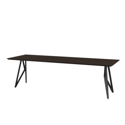 Studio HENK tafel Butterfly Rechthoekig - zwart frame, gerookte beits