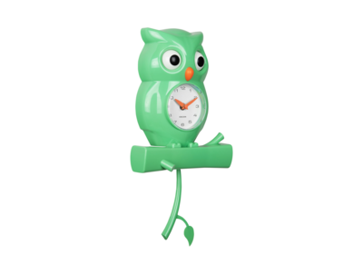 Wandklok Owl pendulum ABS