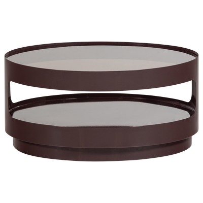 Sero salontafel metaal/glas bruin