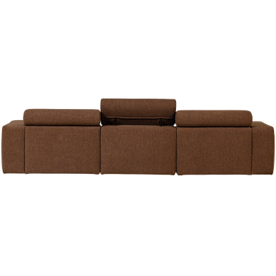 Novi chaise longue bank rechts donkerbruin melange