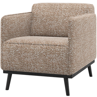 Statement fauteuil met arm chenille velvet perzikroze