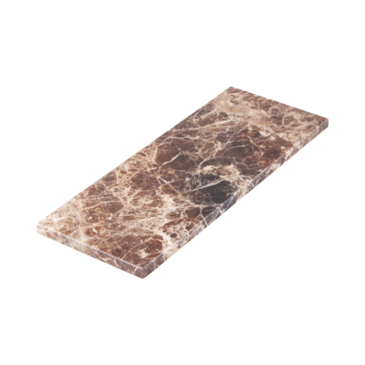 Marmer dienblad S 10x25cm - bruin