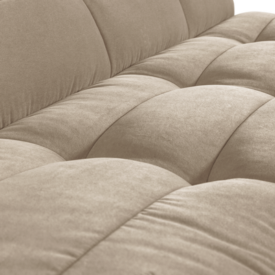Cluster eetbankje met rugleuning boucle khaki bruin