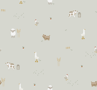 Vliesbehang Little Farm