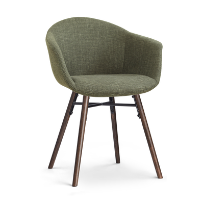 Eetkamerstoel Nena-Otis walnoot houten onderstel