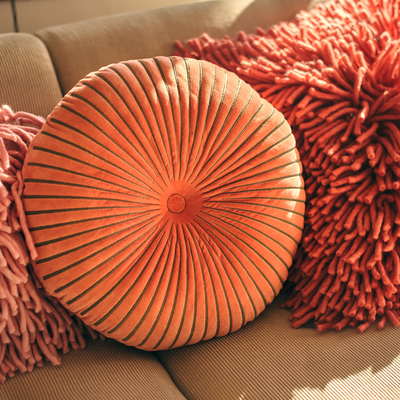 HK round ripple kussen sienna