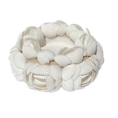 Schelpen waxinehouders bloem- Set van 2