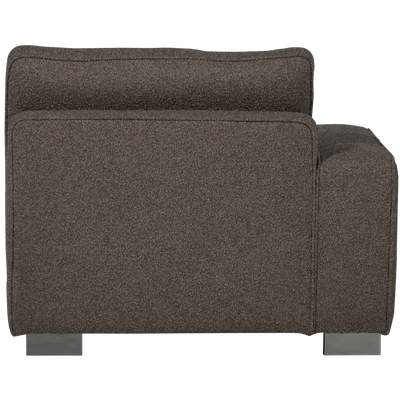 Lazy 1-zits element met arm links boucle antraciet