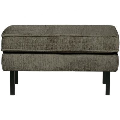 Rodeo hocker op poten velvet kastanjebruin