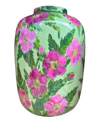 Vaas Artic rosehip green pink flower