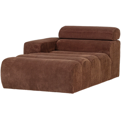 Novi chaise longue element arm links ribstof terra