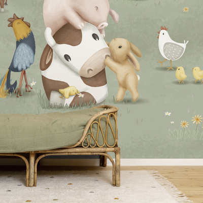 Digitaal behang Little Farm