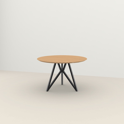 Studio HENK tafel Butterfly Rond Tripod - zwart frame, hardwax light 3041
