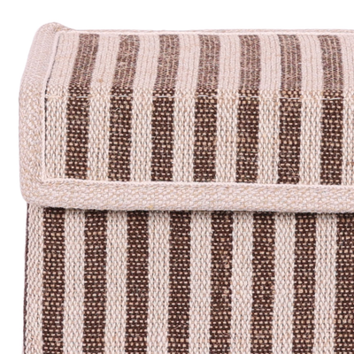 Opbergdoos Auri stripe brown