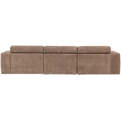 Novi chaise longue bank rechts donkerbruin melange