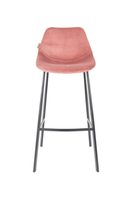 Dutchbone Franky Barkruk Velvet 80 cm - Set van 2
