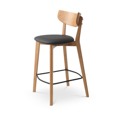 Barkruk Jack hout met kunstleer - 67 cm