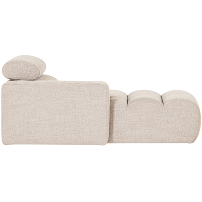 Novi chaise longue element arm links ribstof terra