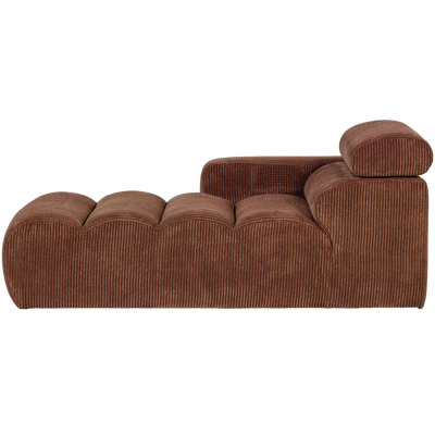 Novi chaise longue element arm links ribstof terra