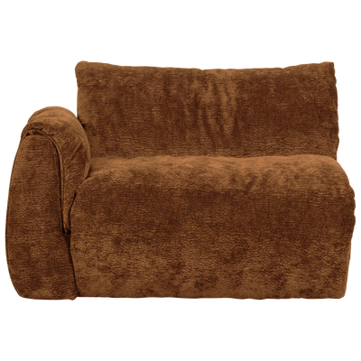 Baggy 1-zits element met arm links geweven chenille oudroze