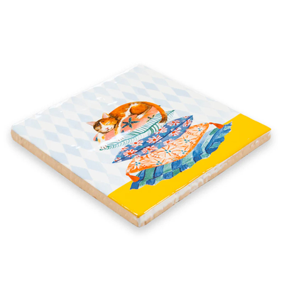 StoryTiles wandtegel Sleepy cat