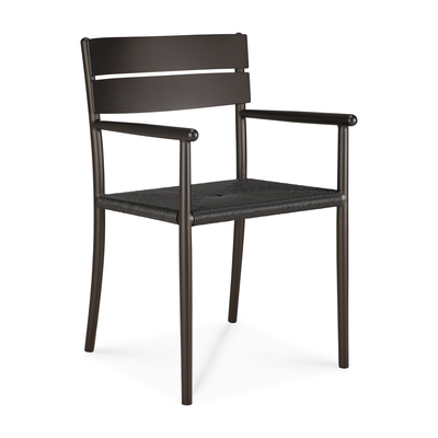 Elin outdoor tuinstoel - dark bronze & koord 