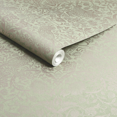 vliesbehang william morris at home strawberry thief fibrous sage