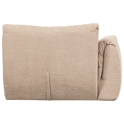 Baggy 1-zits element met arm links geweven chenille oudroze