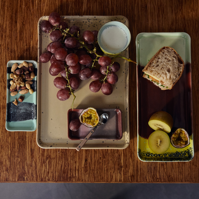 HKliving Servies 70's ceramics cake tray Cherry