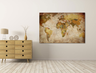 Canvas schilderij Wereldkaart