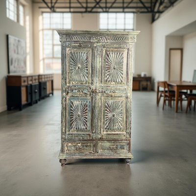 kast 2 deur 2 la blauw uniek