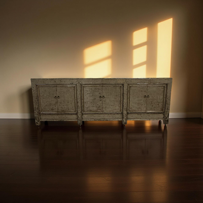 Dressoir 6 deur olijf/groen lak uniek