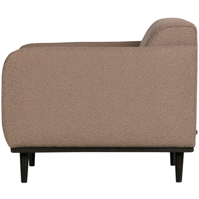 Statement fauteuil met arm chenille velvet perzikroze