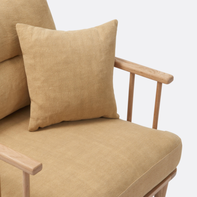 Fauteuil Woody linnen bruin
