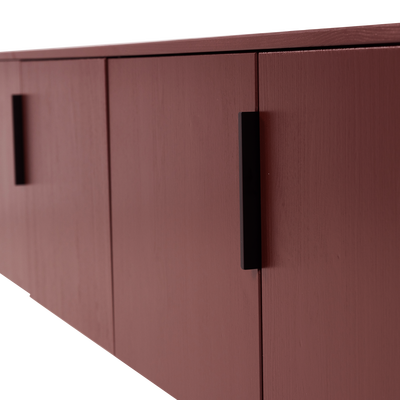 Gunnar tv meubel 200 cm grenen matzwart [fsc]