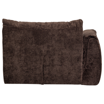 Baggy 1-zits element met arm links geweven chenille oudroze